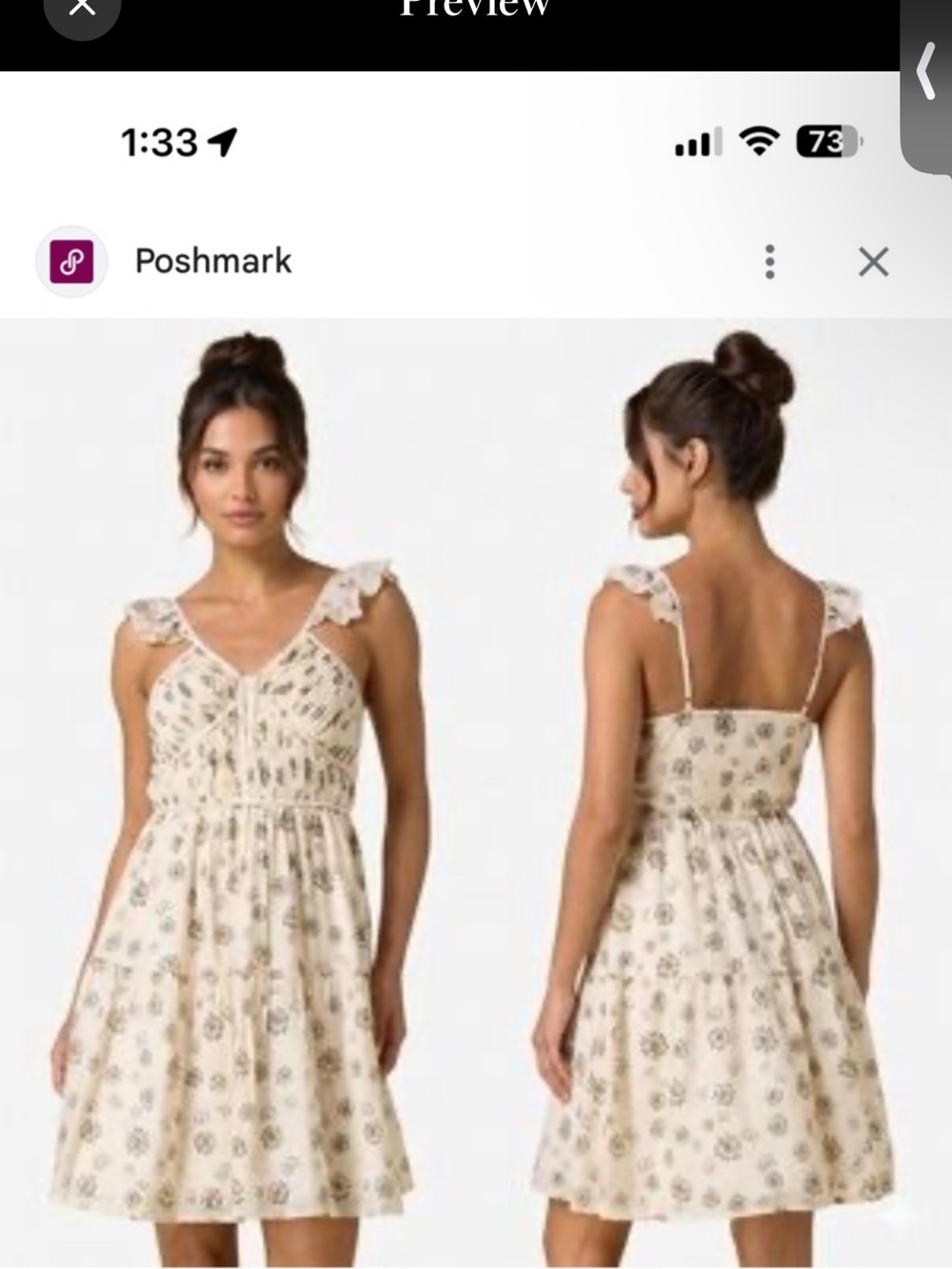 Versona Maia Beige Bohemian Dress Size Small